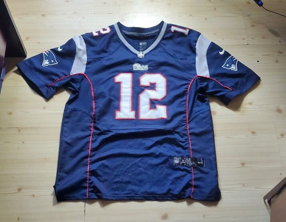 New England Patriots #12 Tom Brady Nike On Field Jersey Men's Size 52 stitched